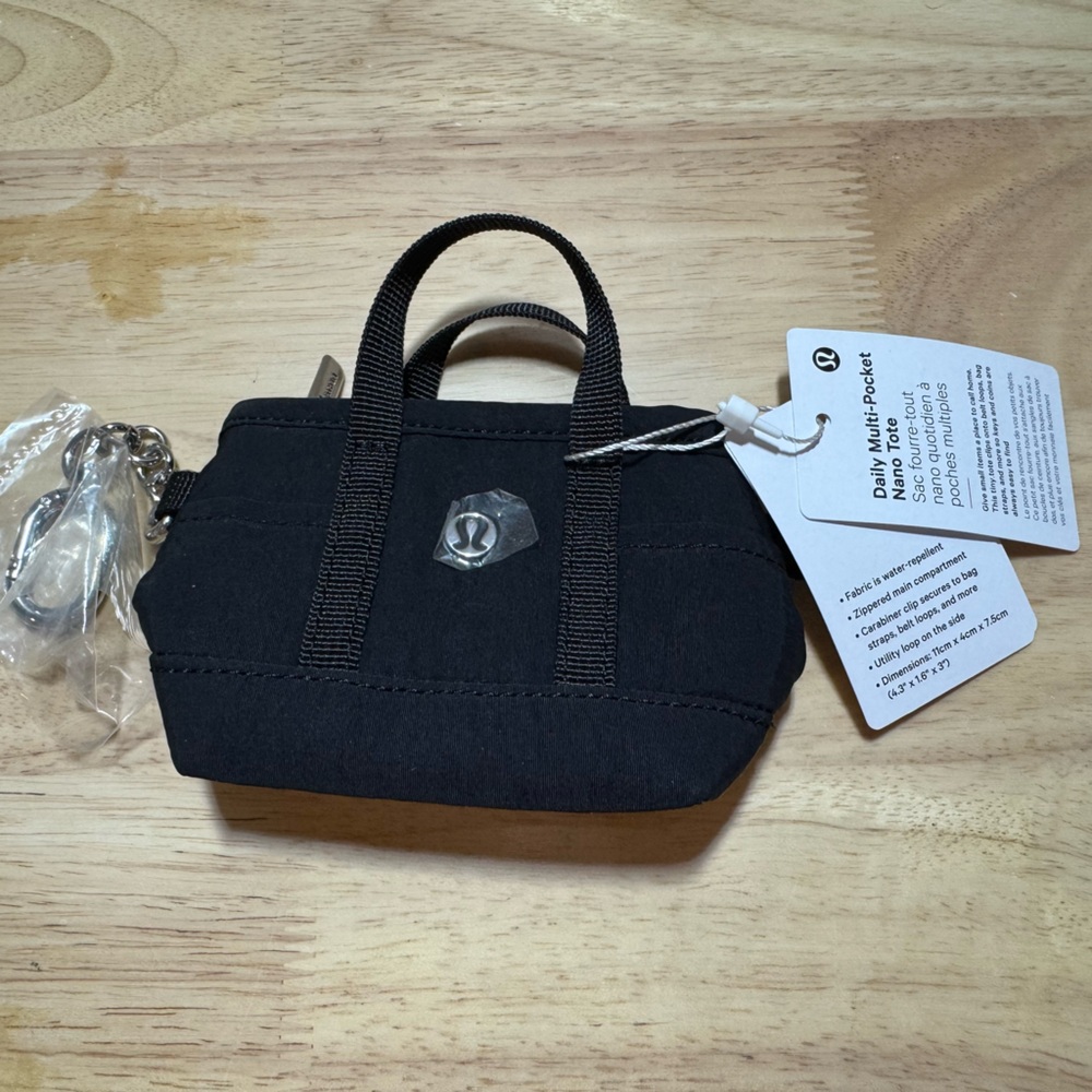 Lululemon Daily Multi-Pocket Nano Tote - Black - NWT